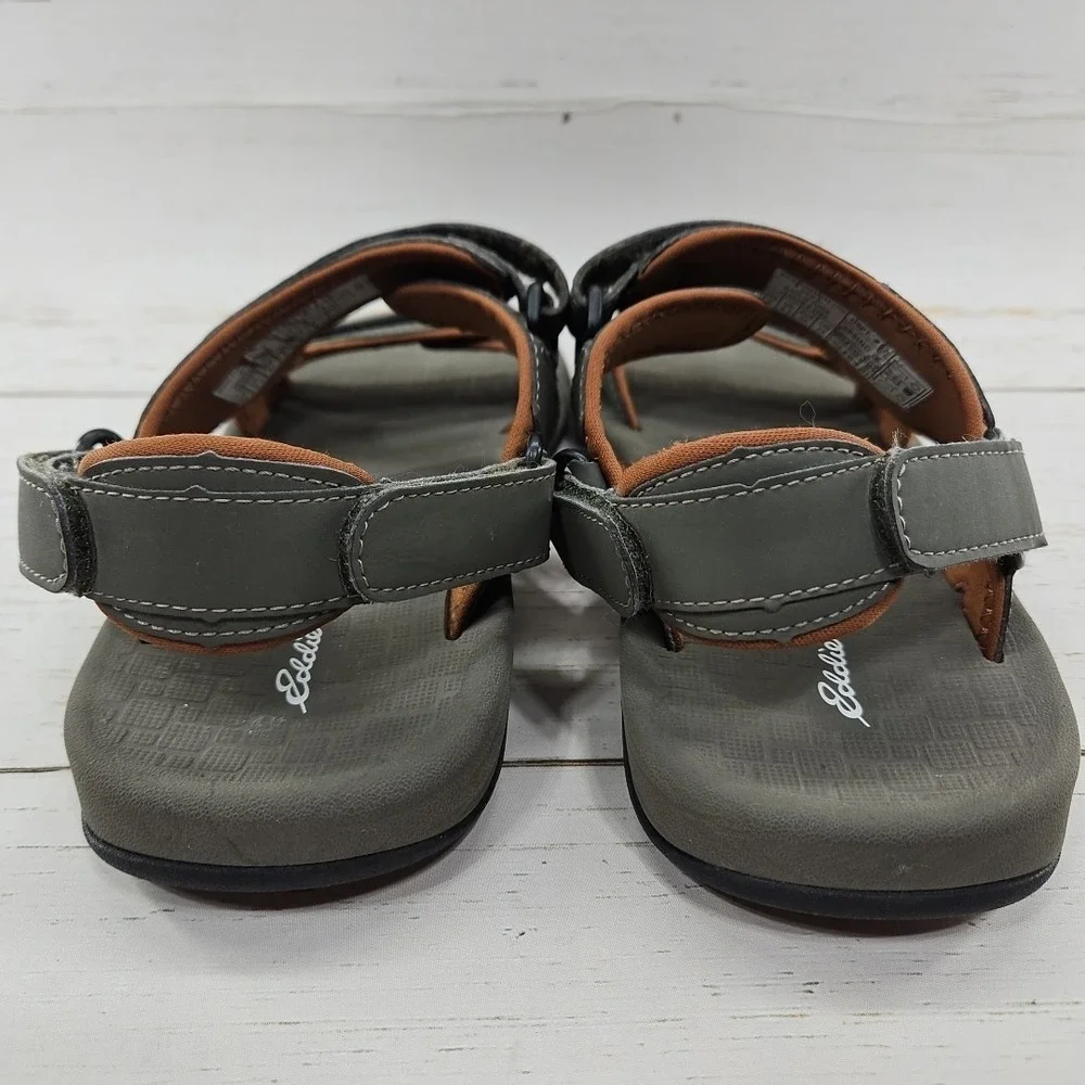 Eddie Bauer Hank Mens 10 Gray Sandals Sport River Hiking Comfort‎ Adjustable